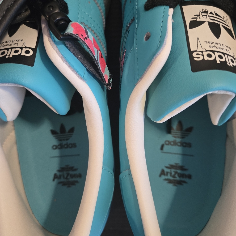 Adidas Superstar Arizona Special Editon Turquoise Shell Toe Sneakers Size 14 New - Picture 6 of 9